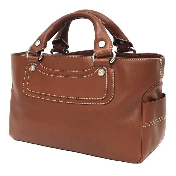 CELINE Brown Leather Tote Bag - Picture 1 of 3